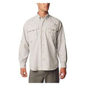 Columbia PFG Bahama II Long Sleeve Button Down Shirt Fishing in Beige Mens XL